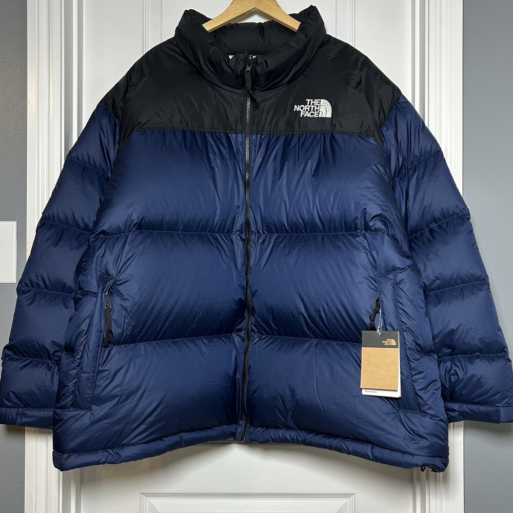 The North Face Navy Blue Black 1996 Retro Nuptse 700 Down Fill Puffer Jacket